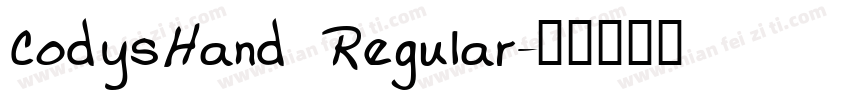 CodysHand Regular字体转换